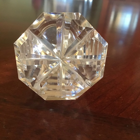 Heavy Cut Clear Crystal Bottle Stopper - Picture 2 of 8